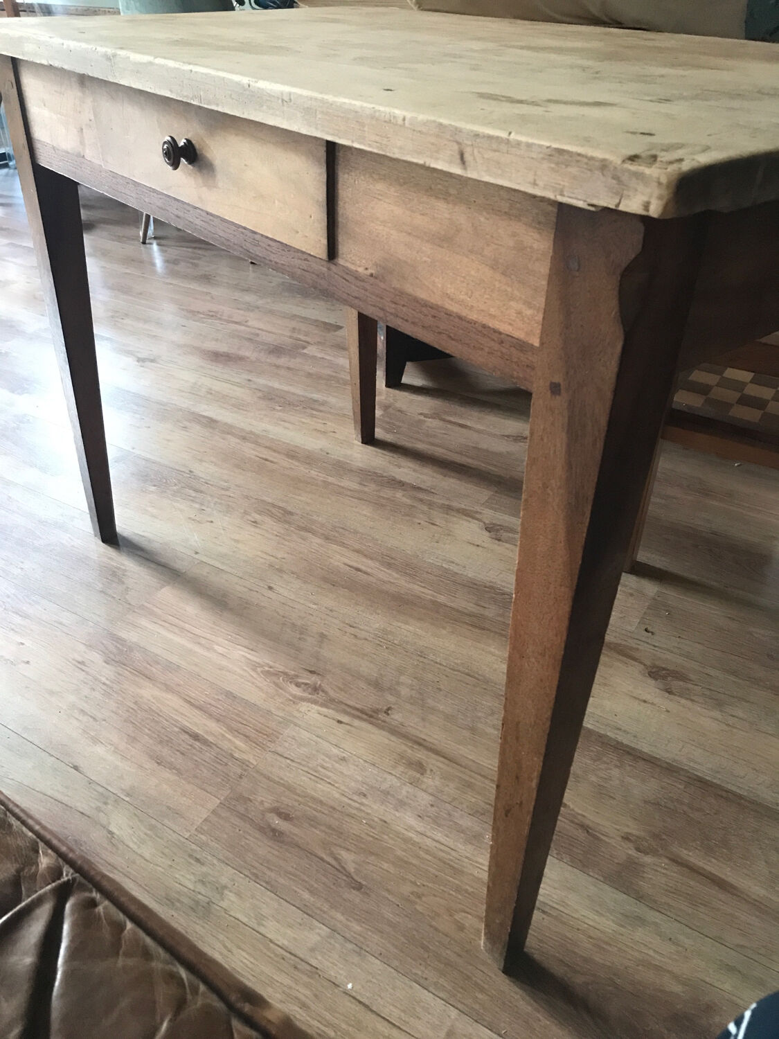 Solid wood farm table