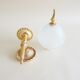 Golden mid century wall lamp by JSB Leuchten with glass ball shade