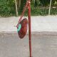 Vintage Italian floor lamp with burgundy marble effect and round dome