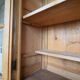 Glass library of a medical school in solid oak from the 1950s.