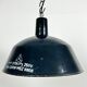Industrial dark blue enamel pendant lamp from emax, 1960s