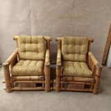 Cube bamboo armchair