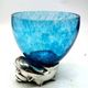 Large glass bowl RCR Colle - snail base in silver 925 by Carapelli & Miniati