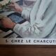 School poster Rossignol 50s editions "at the butcher's house"
