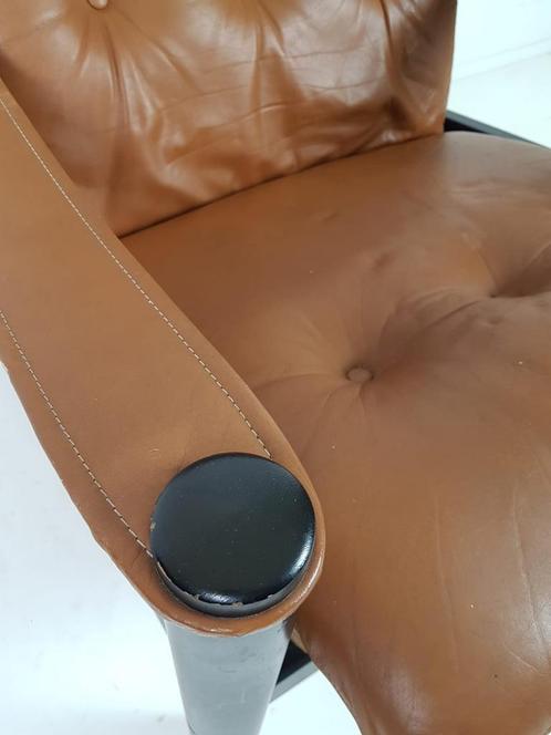 Danish suede leather armchair