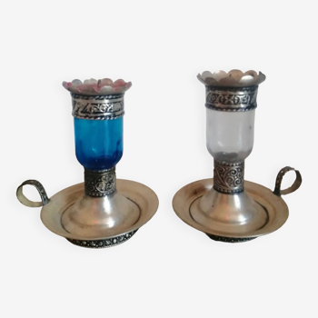 Small Moroccan candle holders