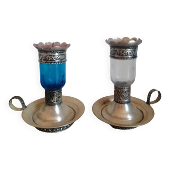 Small Moroccan candle holders