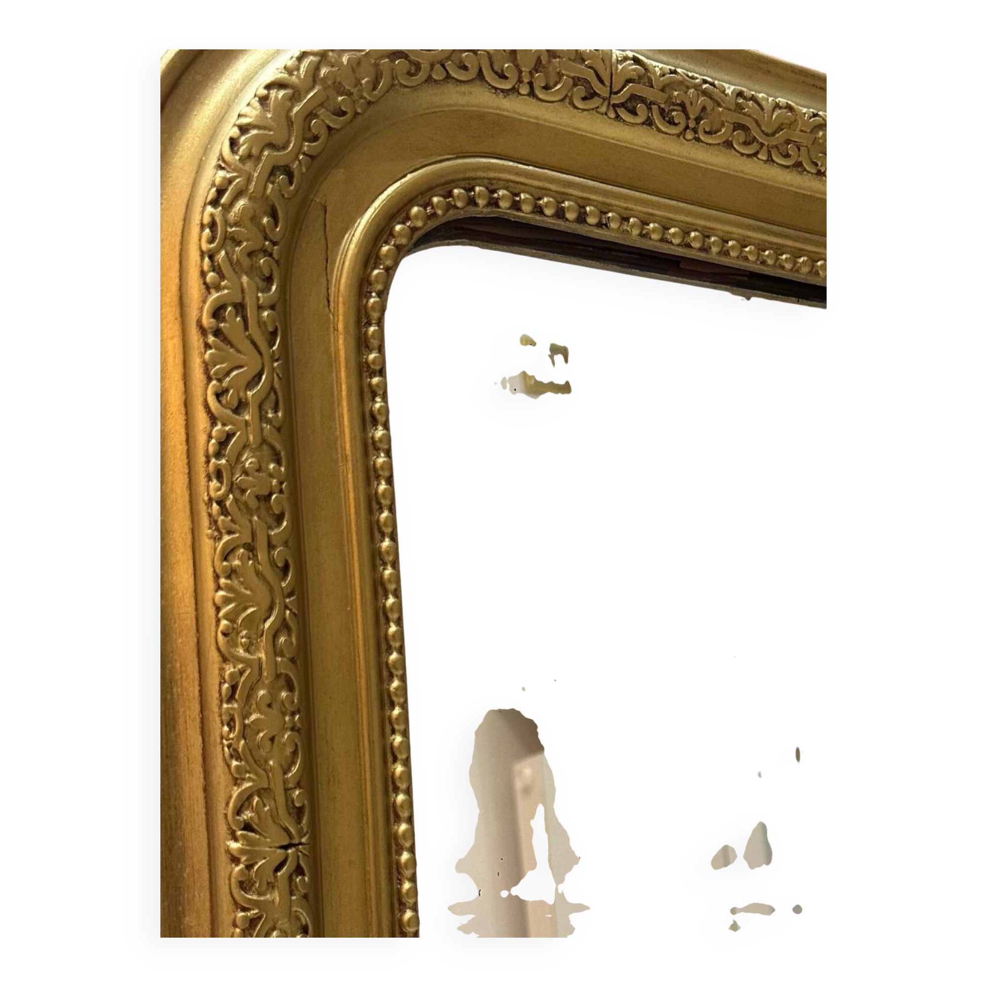 Old louis philippe gold mirror - 87 x 62 cm