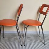 Set of vintage orange chairs