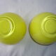 vintage yellow opaline covered jars