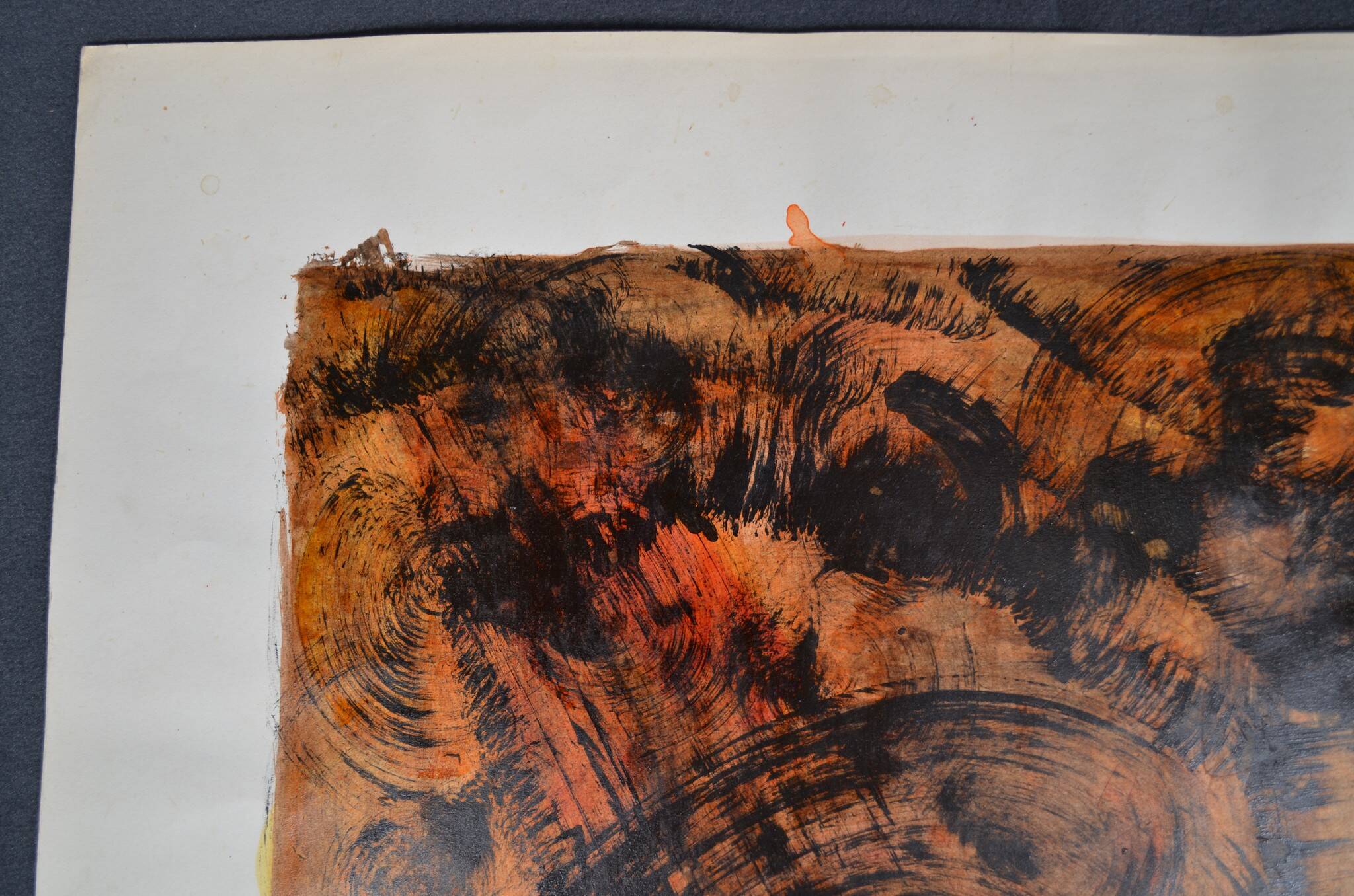 Jean Poulet (1926-2006) "the dead city" Oil on paper