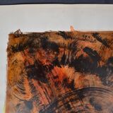 Jean Poulet (1926-2006) "the dead city" Oil on paper