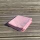 Pink checked cotton bolster cover