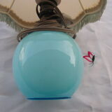 BLUE OPALINE BEDSIDE LAMP