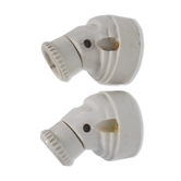 Duo d'appliques en céramique blanche