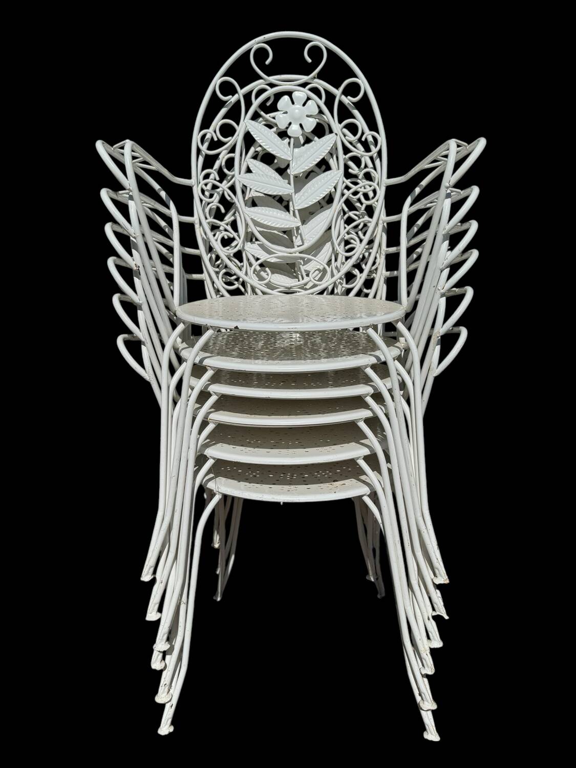 Fauteuils en fer forgé provençal des années 60, set de 6