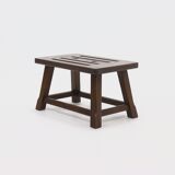 Brutalist solid oak side table  1960s
