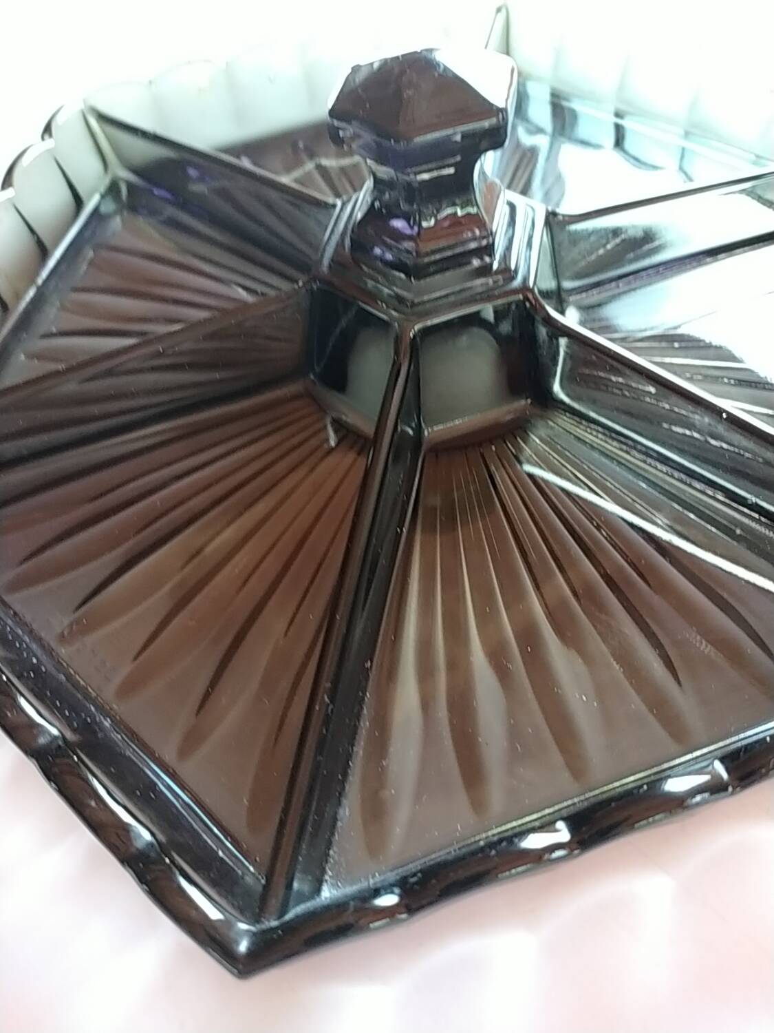 Val Saint Lambert serving dish. Art Deco.