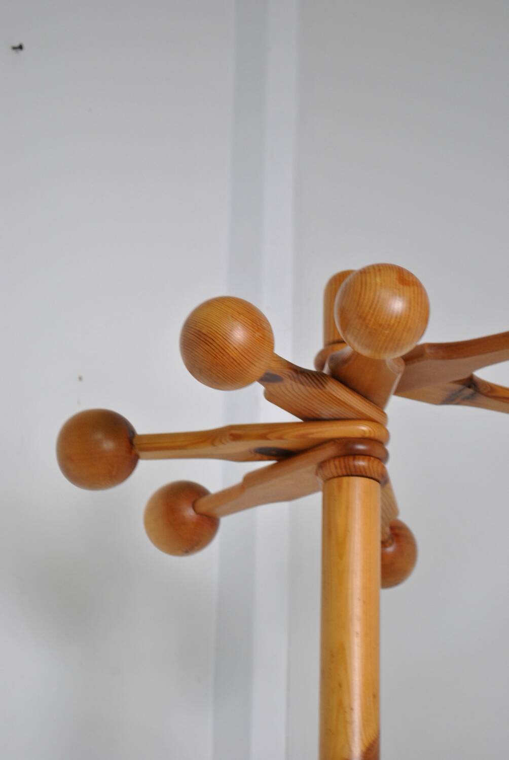 Pine coat rack from the 1970s