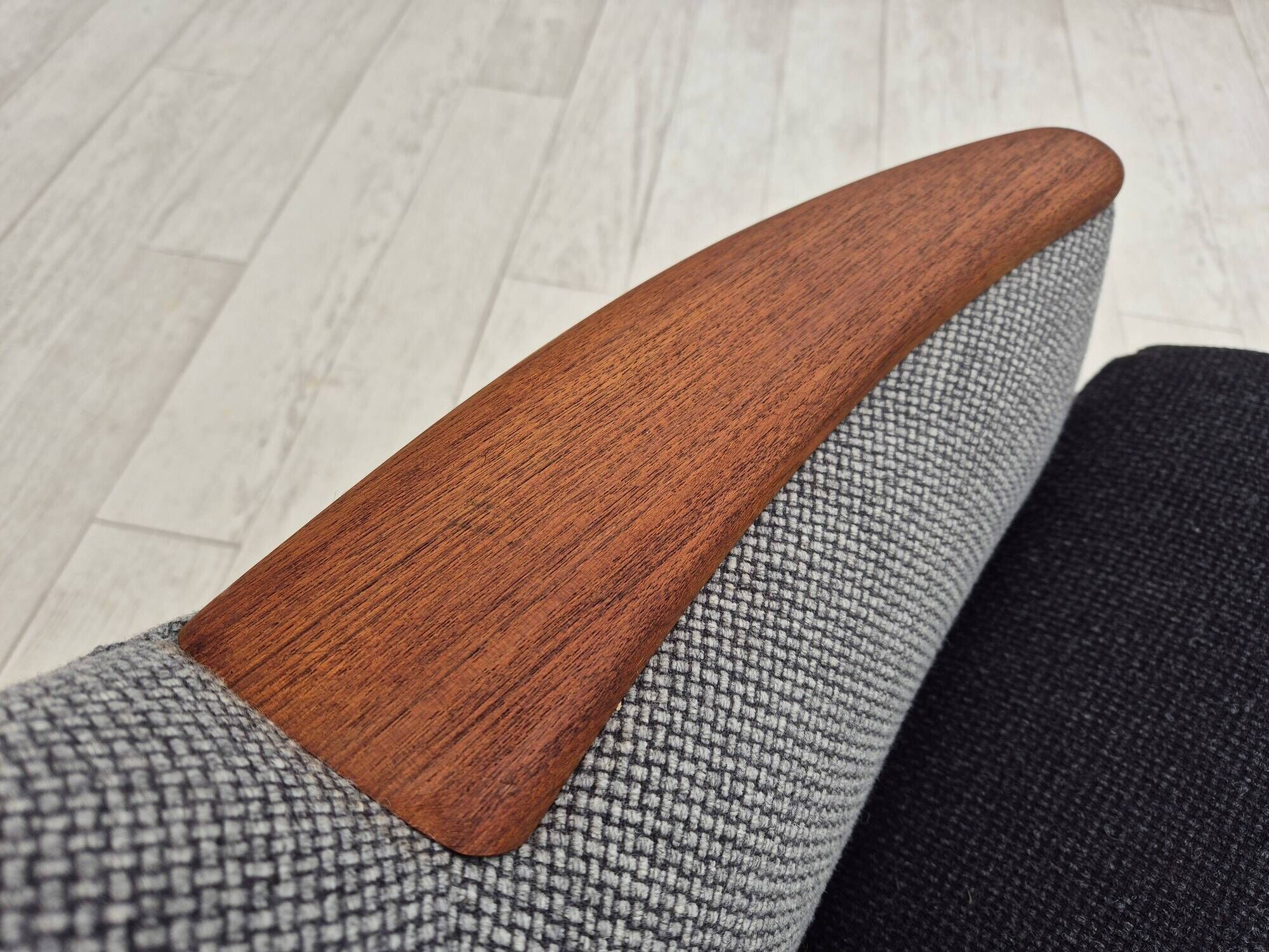 1960s, Danish sofa by Kurt Østervig model 58, completely reupholstered, furniture wool, teak wood.