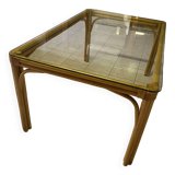 Bamboo and glass table