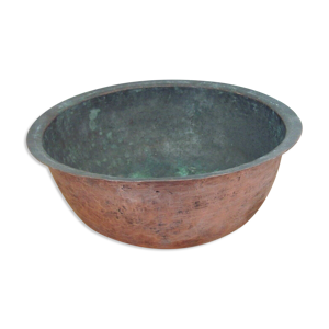 Ancienne Bassine en cuivre martelé