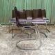 Chairs in plexiglas with chrome metal base