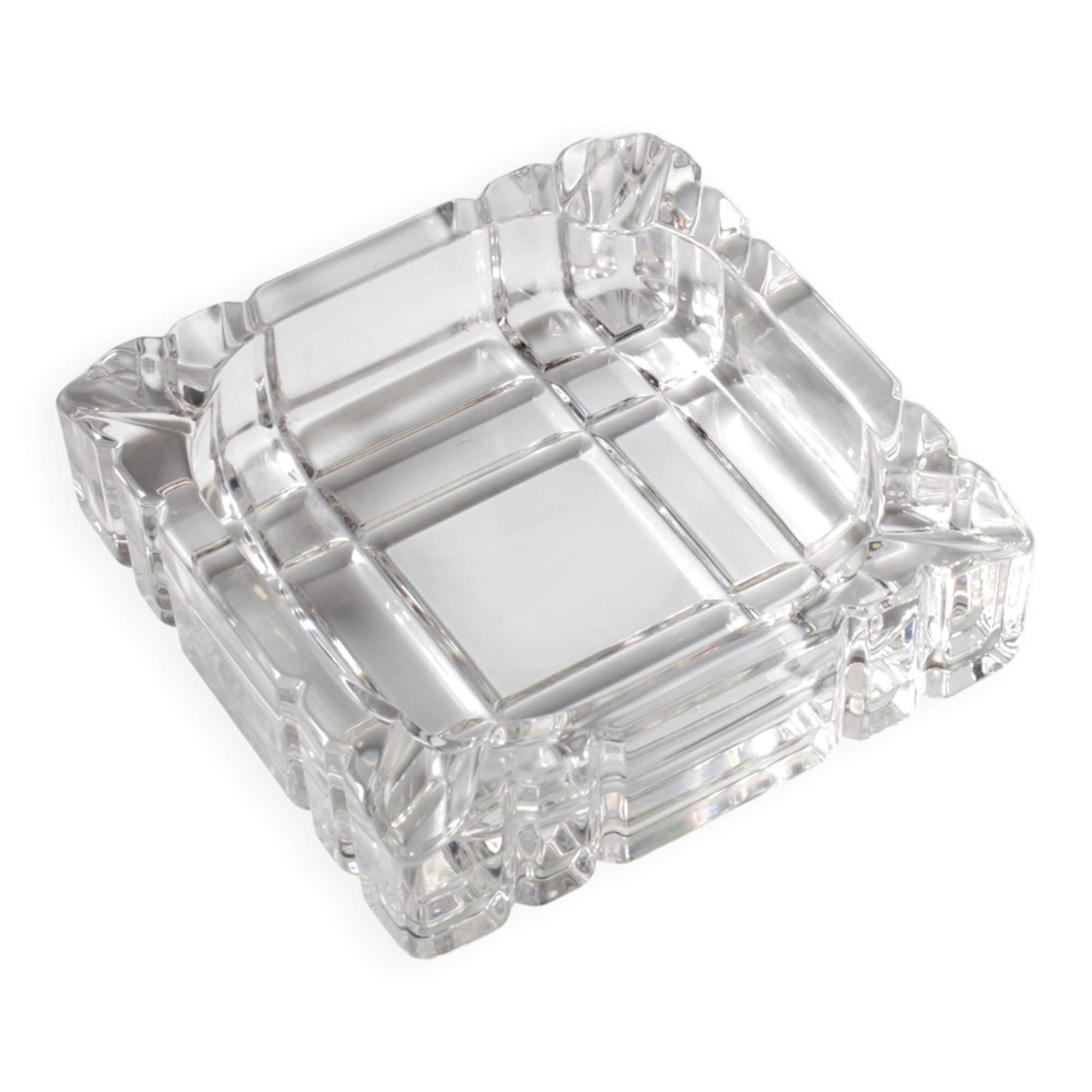 Vintage RCR Crystal Ashtray / Mid-Century Italian Glass Smokig Accesory