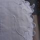 Beautiful cloth scalloped linen and Monogram OP