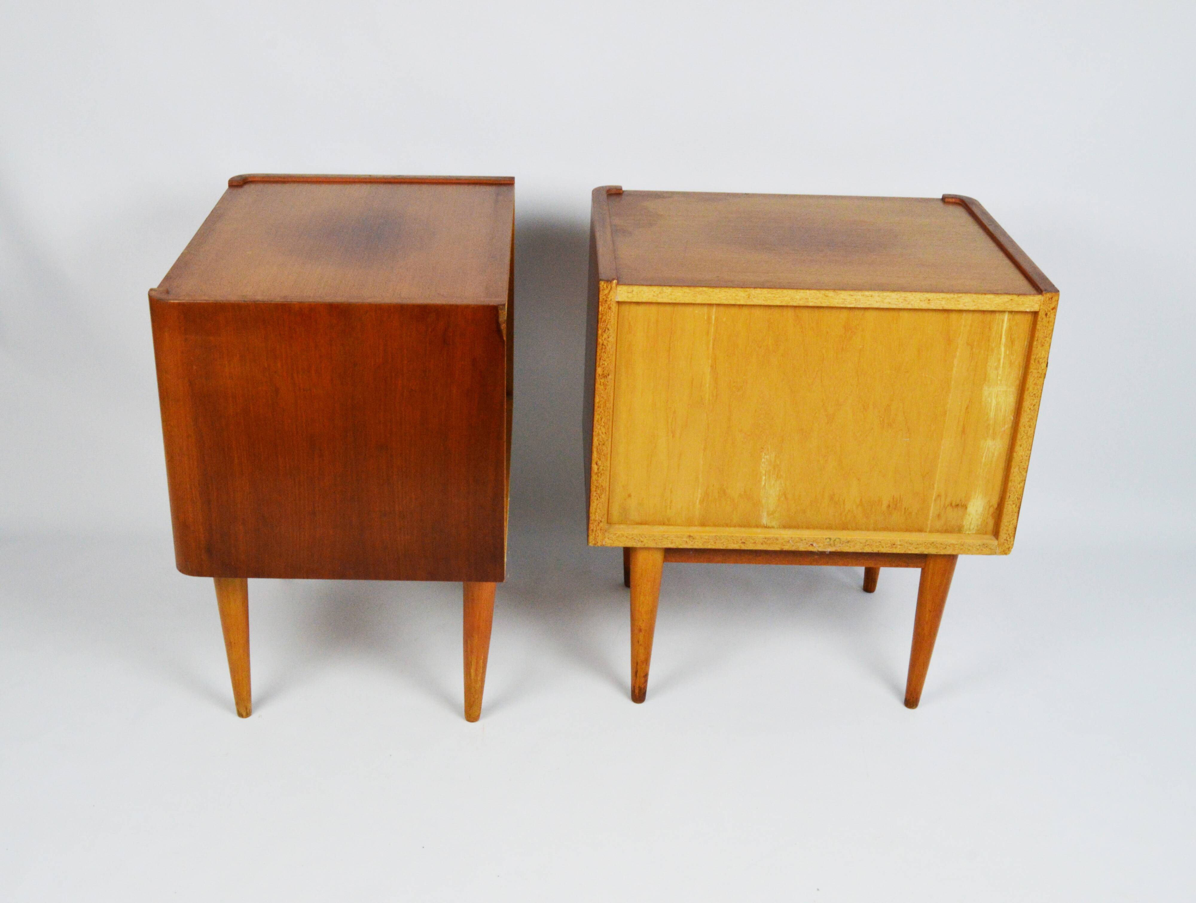 A pair of bedside tables, 1970s
