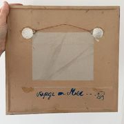 Tableau collage "Voyage en Mer" - 32x30.5 cm