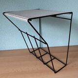 String black and white wall unit 1960s Pilastro style