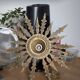 Vintage sun suspension in gilded bronze – Hollywood Regency style