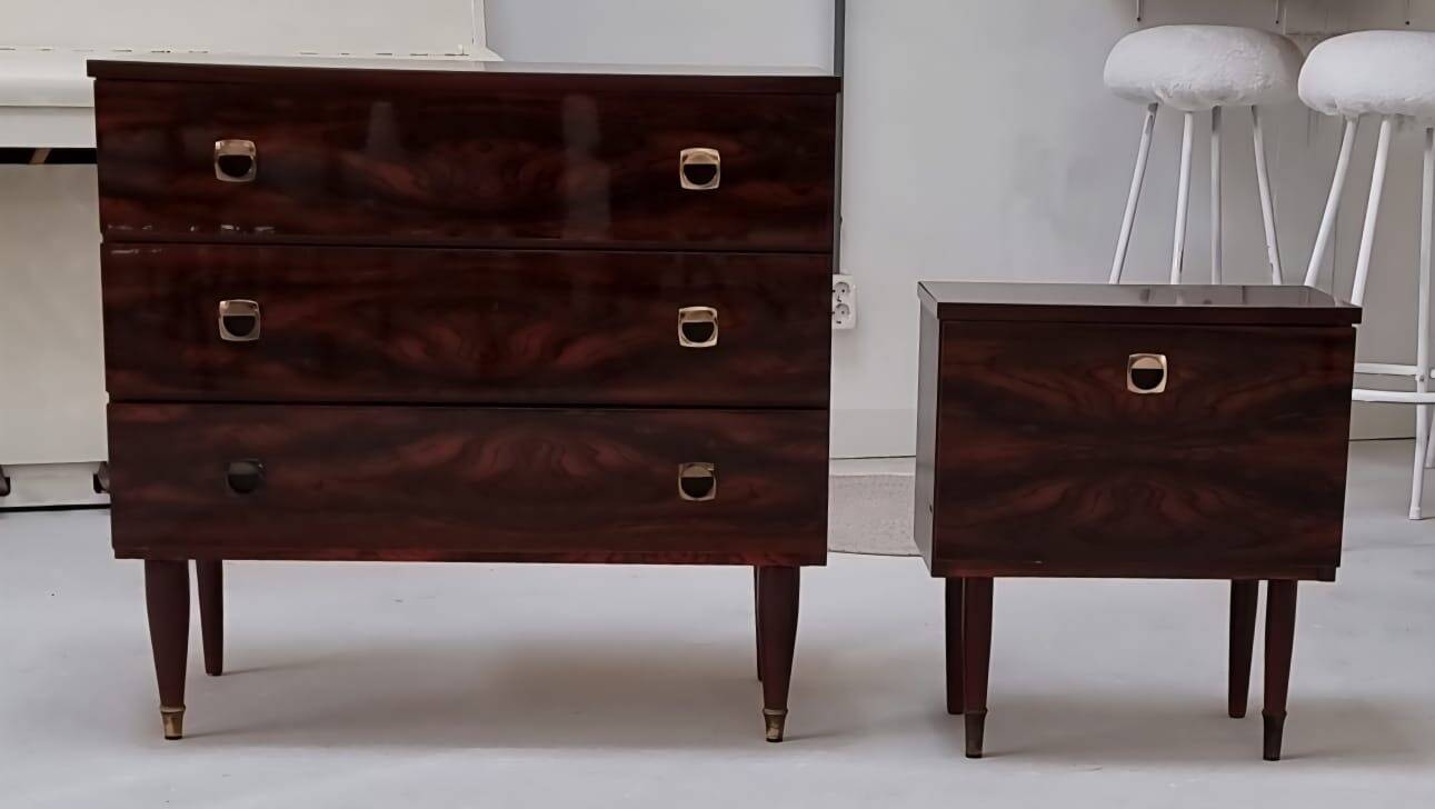 Commode et chevet, milieu XXème
