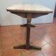 Table de bistrot piètement chêne dessus marbre