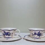Two ceramic cups by Grignan signed Peguet