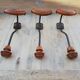 Lot de 3 patères bistrot