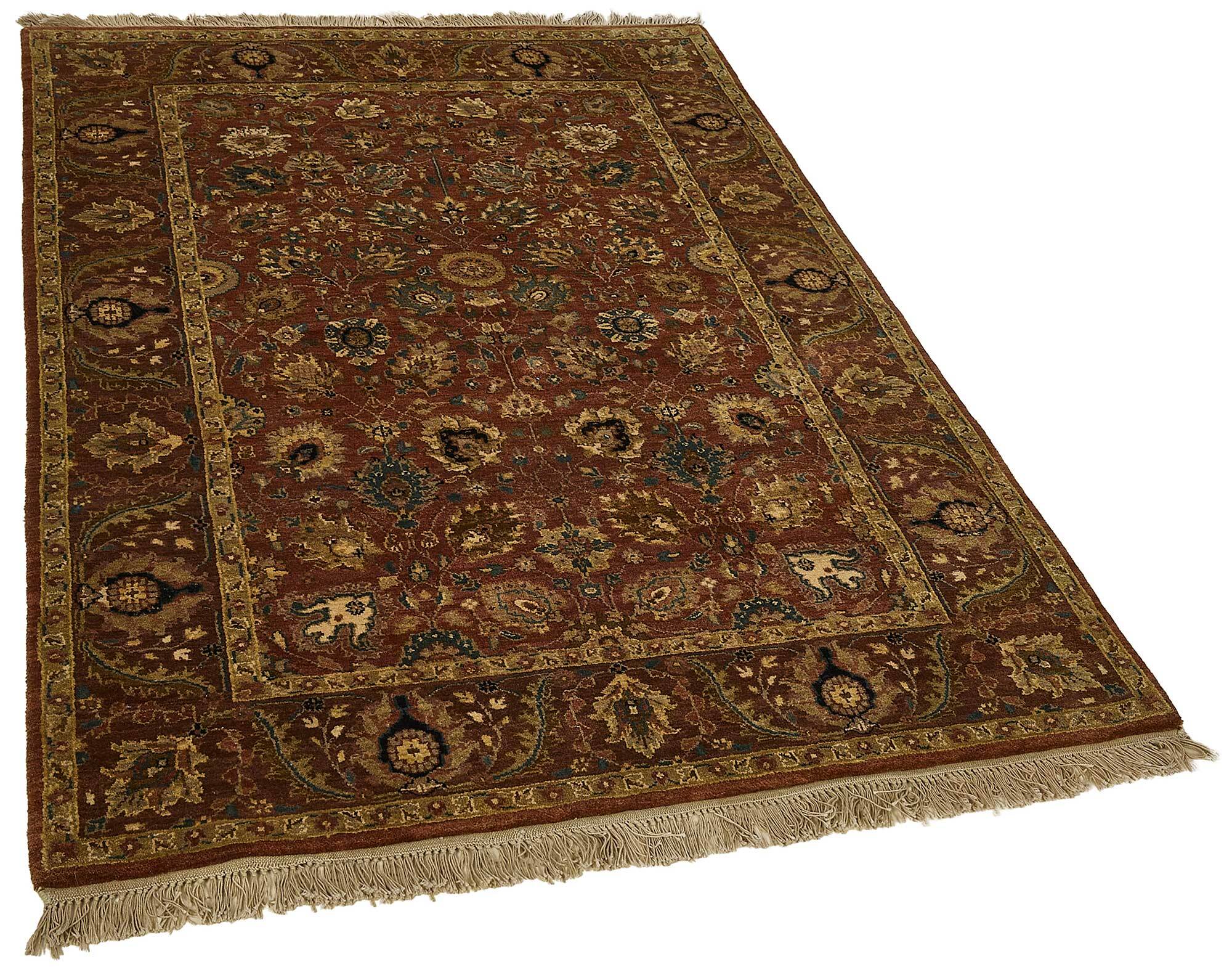 Turkish Handknotted Wool Oushak Rug 123 cm x 174 cm
