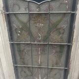 Art Deco stained glass transom window, circa 1900, 20th century