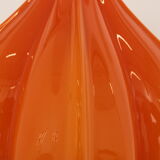 Suspension vintage en verre orange par Peill et Putzler 1960