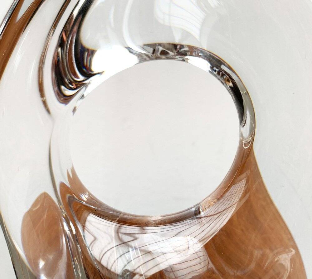 French glass table lamp from the mid-century by Daum, 1960s.