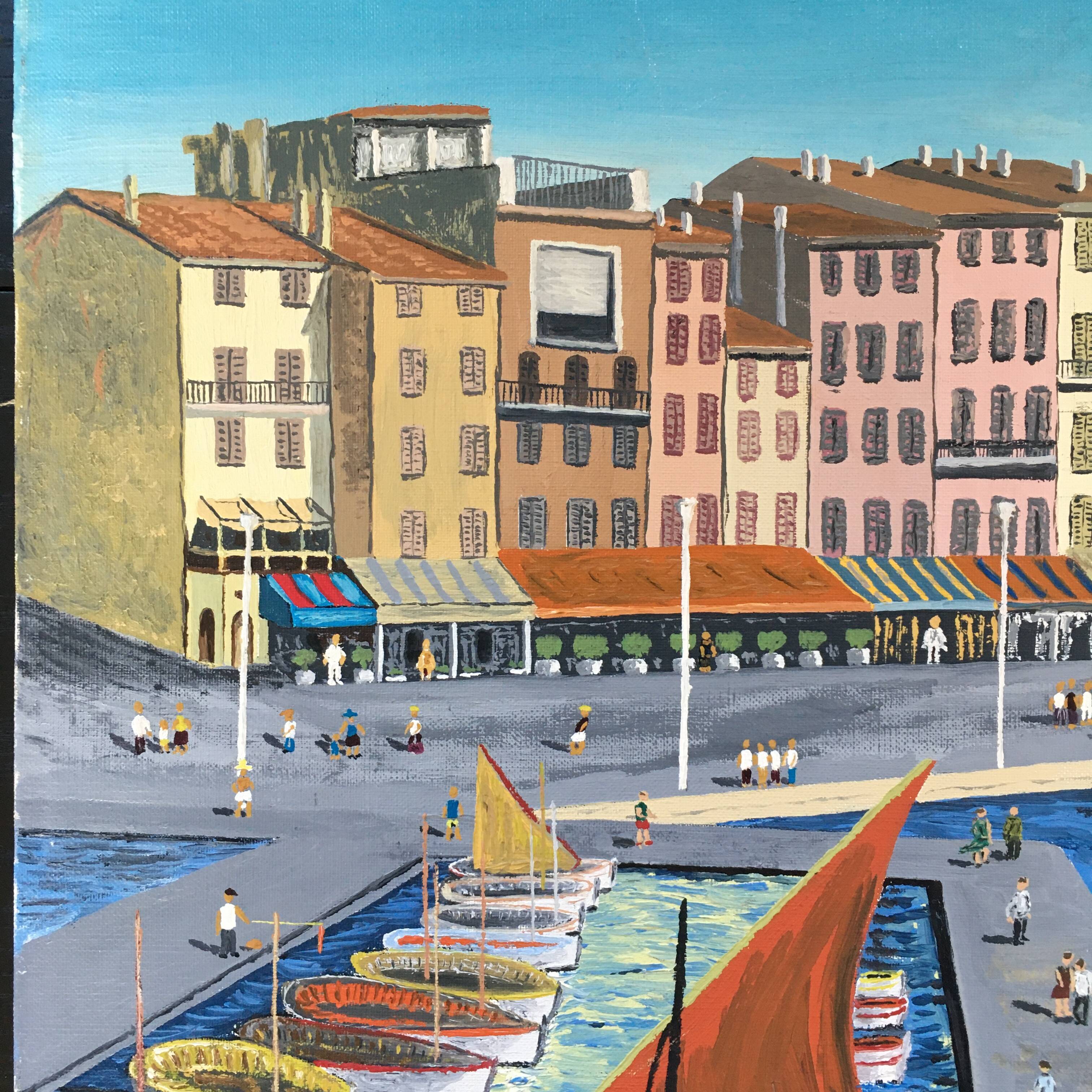 St Tropez port painting