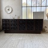 Brutalist sideboard attributed to De Coene 70s