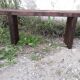 Vintage bench period 1950/60 old solid wood