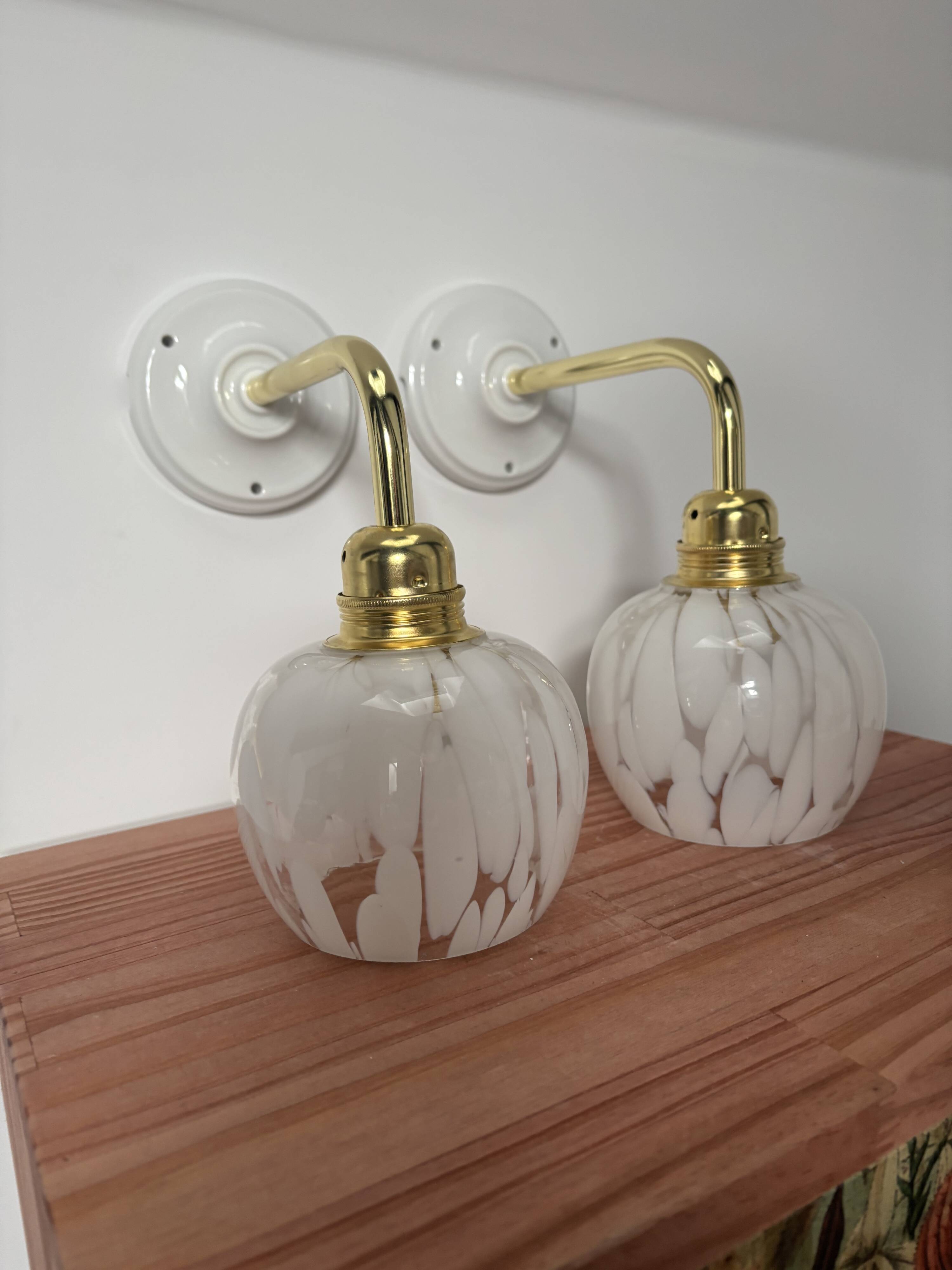 Pair of vintage wall sconces