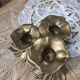 Brass flower candle holder