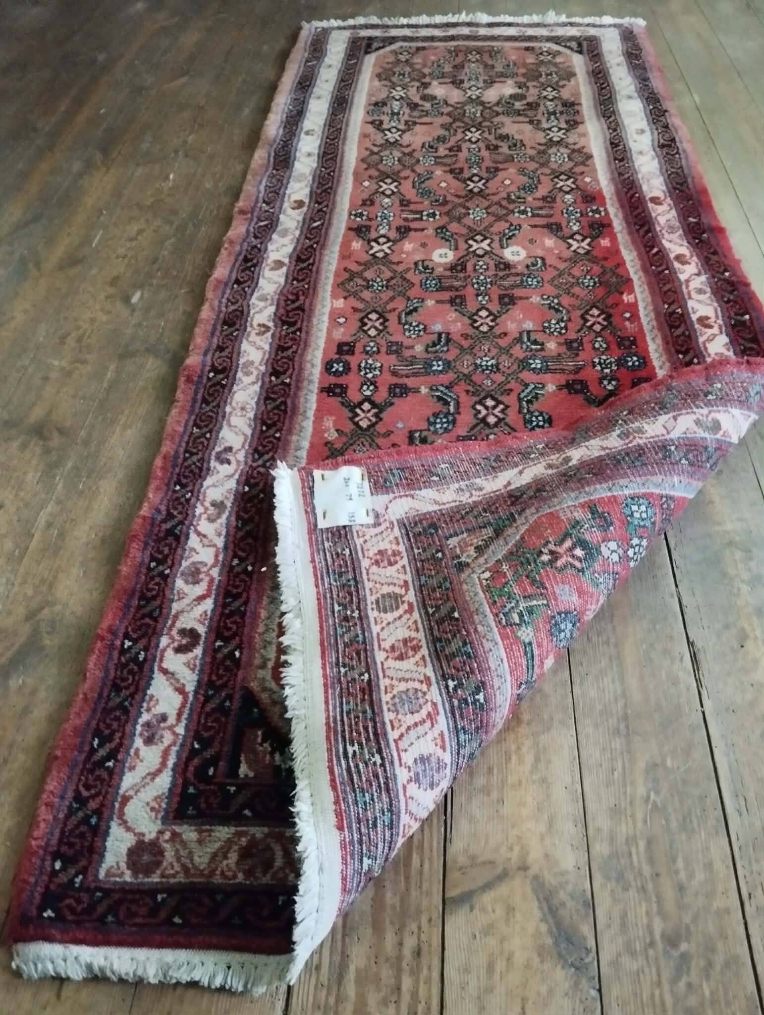 Tapis de couloir Hamadan fait main 200x79cm