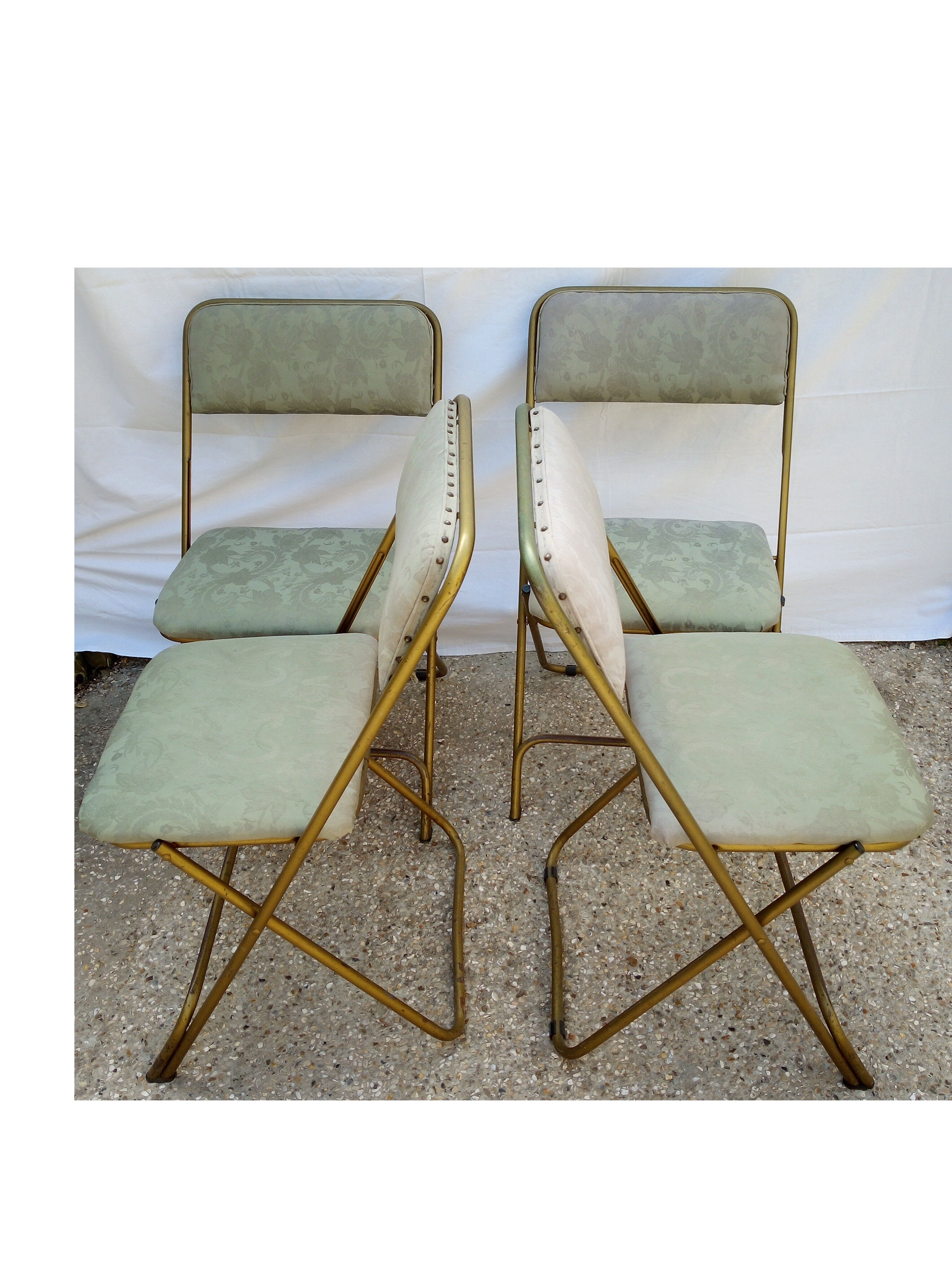 4 vintage folding chairs Lafuma Chantazur