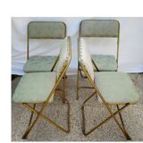 4 vintage folding chairs Lafuma Chantazur