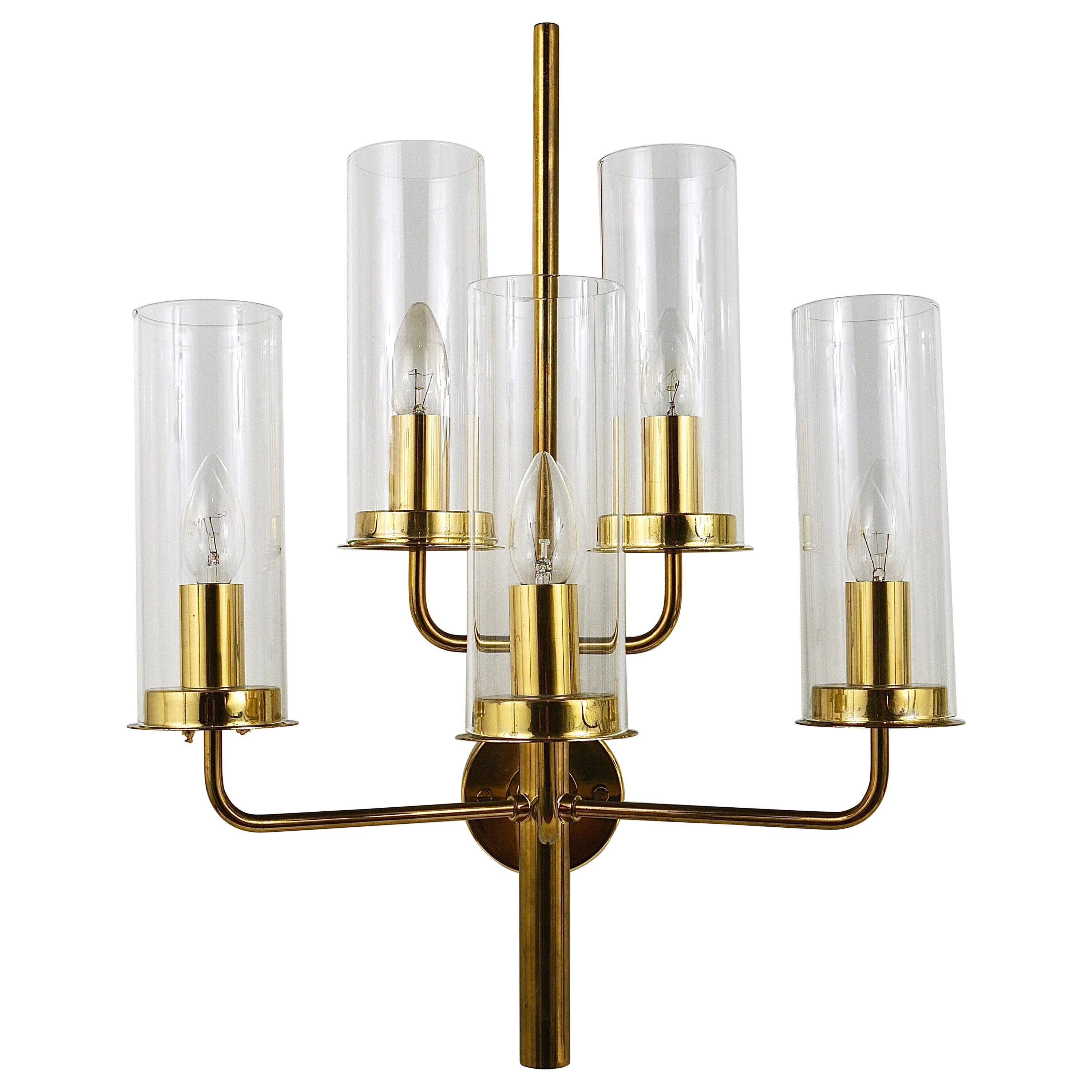 Hans-Agne Jakobsson Sonata Wall Light with 5 Arms, Mid-Century Style, Markaryd, 1960